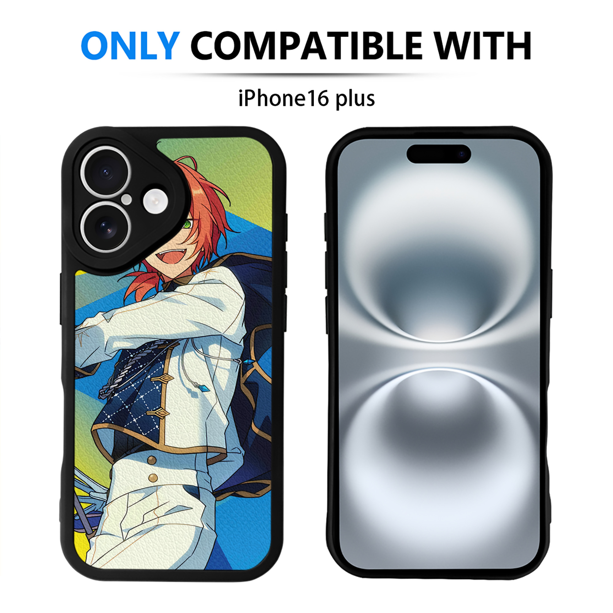 （画像用） あんさんぶるスターズ! Ensemble Stars 【iPhone 16シリーズ対応】シリコンスマホケース（レザー調） 材質：シリコン